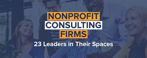 Nonprofit Consulting Firms: 24 Leaders in Their Spaces.